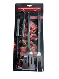 R Grillbesteck 3 tlg. aus Edelstahl