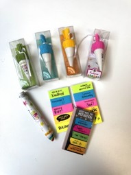 R Trendhaus® Radierstift Jumbo + Sticky Notes + Schuttüten Radierer
