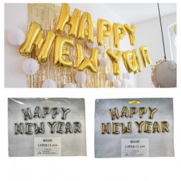 R Folienballon HNY gold & silber
