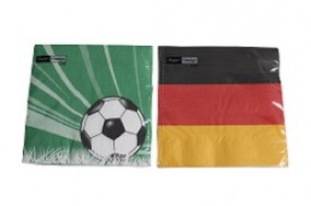 R DUNI Servietten 20er Pack, 33x33 cm, Fußball & Deutschlandfahne