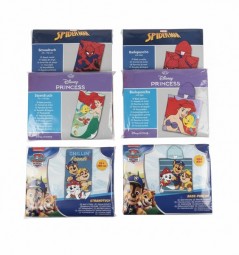 R Poncho & Strandtuch für Kinder, Paw Patrol, Spiderman, Arielle