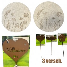 R Mischkarton: Garten-Ministecker& Platzset aus Filz Ø 35 cm