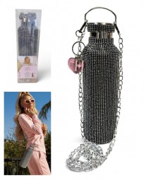 R Paris Hilton Glitzer-Trinkflasche ca. 750 ml, schwarz