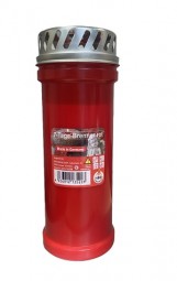 Grabkerze 7-Tage-Brenner rot, Made in Germany