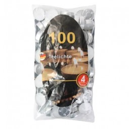 Teelichter 100er Pack im Beutel, im Display
