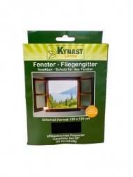 Fliegengitter für Fenster 130 x 150 cm, schwarz