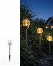 Solar Glaskugellampe LED Ø 6x34,5 cm im Display