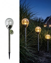 Solar Glaskugellampe LED Ø 12 x 56 cm im Display