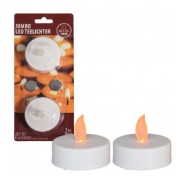 Teelichter LED Jumbo 2er Pack inkl. Batterien
