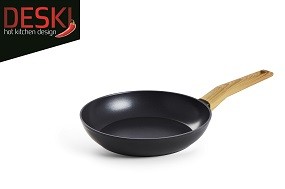 Bratpfanne Ø 24 cm antihaft, Griff in Holzoptik