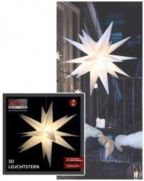 W Leuchtstern 3D Ø 57 cm mit Timer, strombetr.
