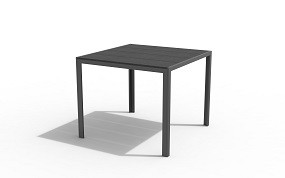 Gartentisch 90x90 cm mit Nonwood-Tischplatte, schwarz