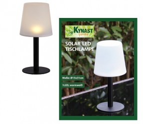 Solar LED Tischlampe Ø 15 x H 31 cm, schwarz