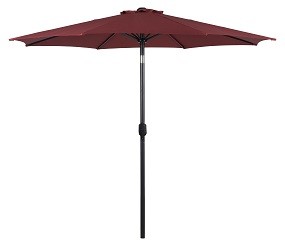 Sonnenschirm mit Kurbel und Kippfunktion Ø 3 m, rot