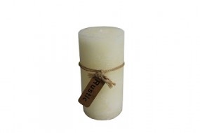 Kerze Rustic Ø 7 x 14 cm, creme