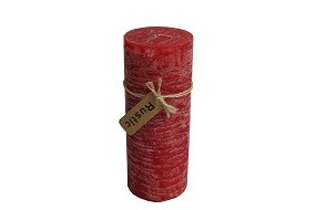 Kerze Rustic Ø 7 x 18 cm, rot
