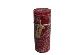 Kerze Rustic Ø 7 x 18 cm, bordeaux