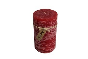 Kerze Rustic Ø 9 x 15 cm, rot
