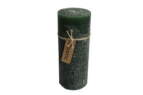 Kerze Rustic Ø 7 x 18 cm, grün