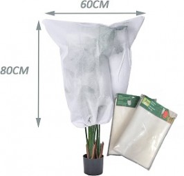 Winterschutz Vlieshaube mit Reißverschluß und Kordelzug 60 x 80 cm