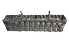 Rattan Blumenkasten 60x14x17 cm in 2 versch. Farben