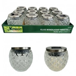 Solar Glas Windlicht 