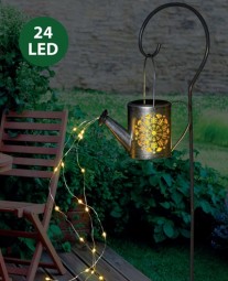 Solar LED Gießkanne mit Spieß
