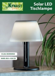 Solar LED Tischlampe Ø 20 x H 28 cm, schwarz