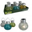 Solar Glaskugelleuchte in 4 versch. Farben, im Display