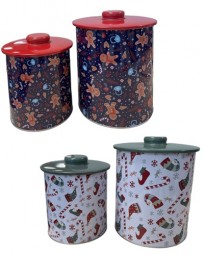 W Gebäckdose 2er Set rund, 2 versch. Designs
