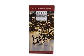W Lichterkette 40 LED innen/außen, strombetrieben
