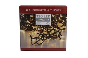 W Lichterkette 320 LED innen/außen, strombetrieben