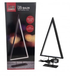 W Metallbaum Design 120 LED H x 47 cm, schwarz