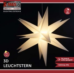 W Leuchtstern 3D Ø 57 cm mit Timer, strombetr.