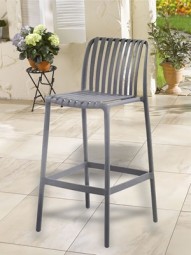 Barhocker aus Kunststoff, anthrazit