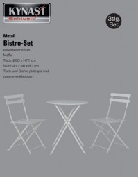 Bistro-Set 3tlg. weiß