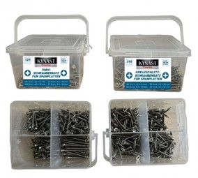 Schraubenset in Box, 2 versch. Sorten