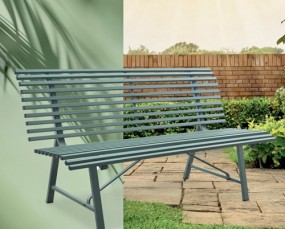 Gartenbank aus Aluminium 150 cm, grün