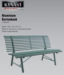Gartenbank aus Aluminium 150 cm, grün
