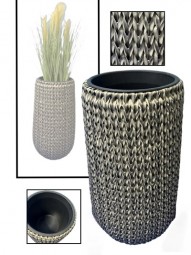 Rattan Pflanzenvase H x 85 cm, anthrazit