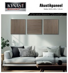 Akustikpaneele 60,5 x 60 x 1,8 cm beige, JM1202-MBW-26WV