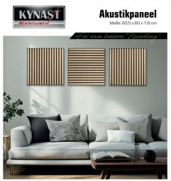 Akustikpaneele 60,5 x 60 x 1,8 cm hellbraun JM1202-MBW-B111