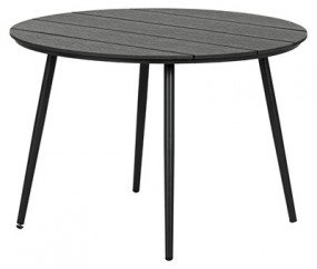 Tisch Ø 110 cm mit Nonwood-Platte, schwarz