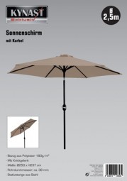 Sonnenschirm Ø 2,5 m taupe