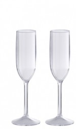 Champagnergläser 2er Pack aus Kunststoff, 170 ml