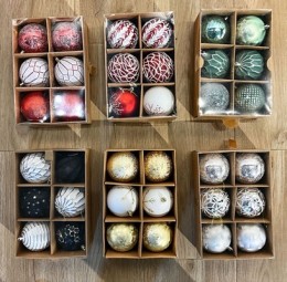 W Weihnachtskugel bruchfest Ø 6 cm, 6er Pack