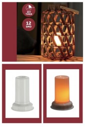 W Deko Flammenlicht 12 SMD mit Timer, im Display