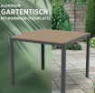 Gartentisch 90x90 cm mit Nonwood-Tischplatte, teaklook
