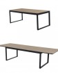 Gartentisch ausziehbar 200/298x95x75 cm mit Nonwood-Tischplatte, teaklook