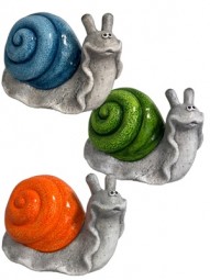 G Deko Schnecke Rikke H x 23 cm in 3 Farben, glasiert